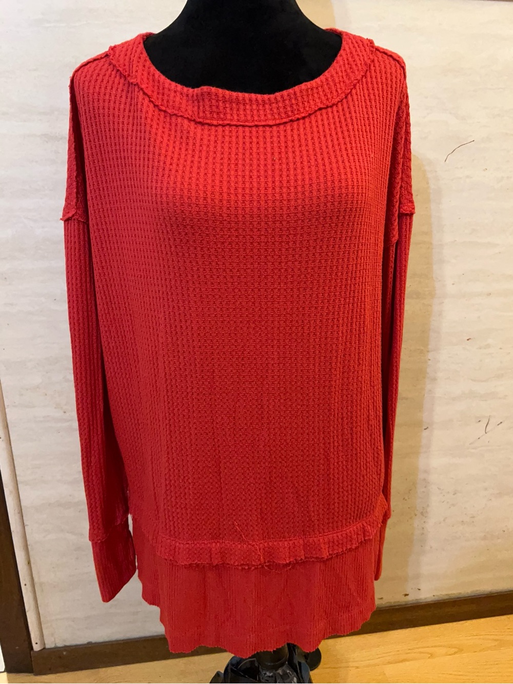 Free People We The Free "North Shore" Oversized Thermal Tunic Top